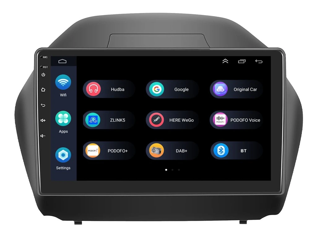 PODOFO 2DIN AUTORÁDIO PEV24 ANDROID, HYUNDAI IX35