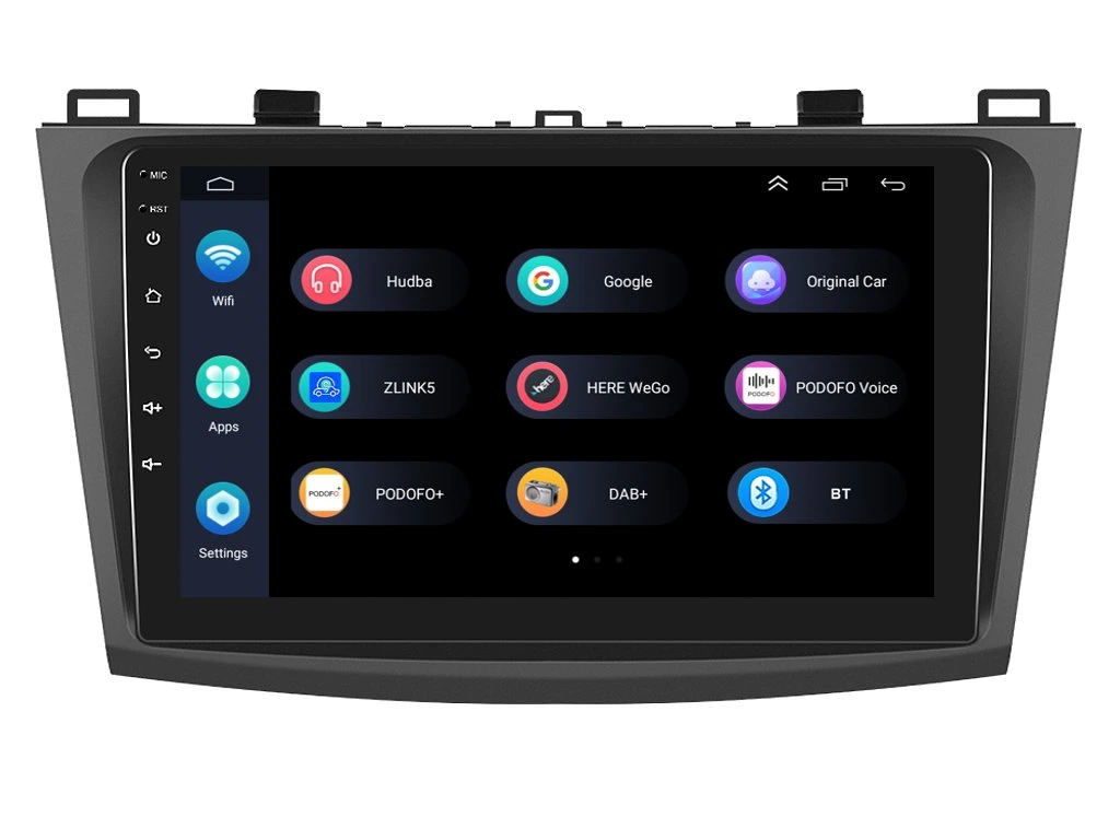 PODOFO 2DIN AUTORÁDIO PEV49 ANDROID, MAZDA 3 - II. GENERACE