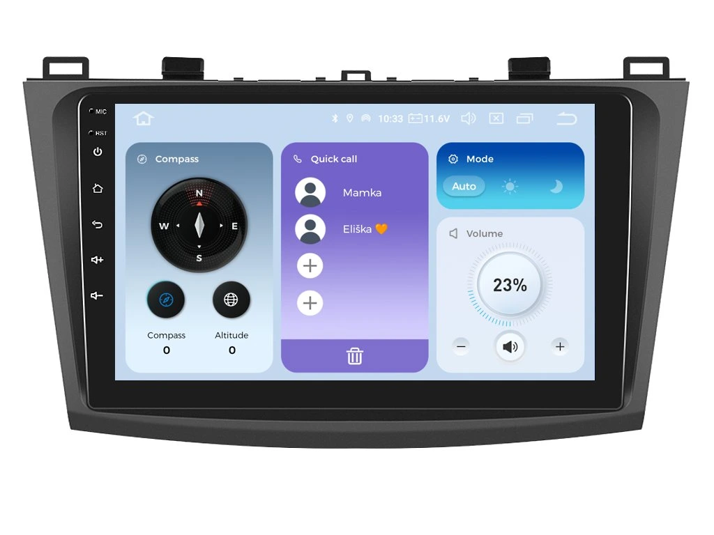XTRONS 2DIN AUTORÁDIO IQP-XEV17 ANDROID, MAZDA 3 - II. GENERACE