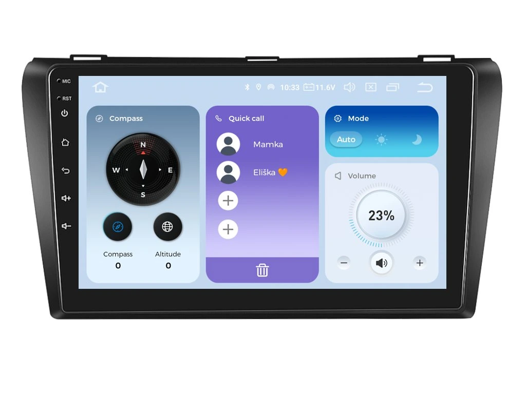 XTRONS 2DIN AUTORÁDIO IQP-XEV18 ANDROID, MAZDA 3 - I. GENERACE