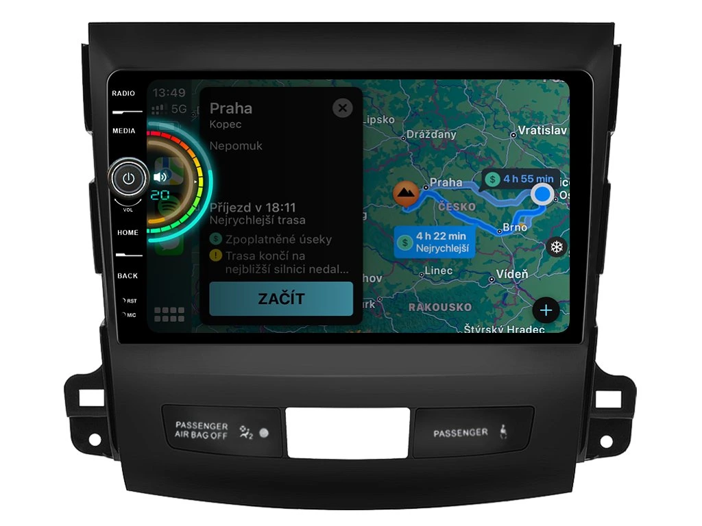EVEREST 2DIN AUTORÁDIO EVE37 ANDROID, MITSUBISHI OUTLANDER II / CITROEN C-CROSSER / PEUGEOT 4007