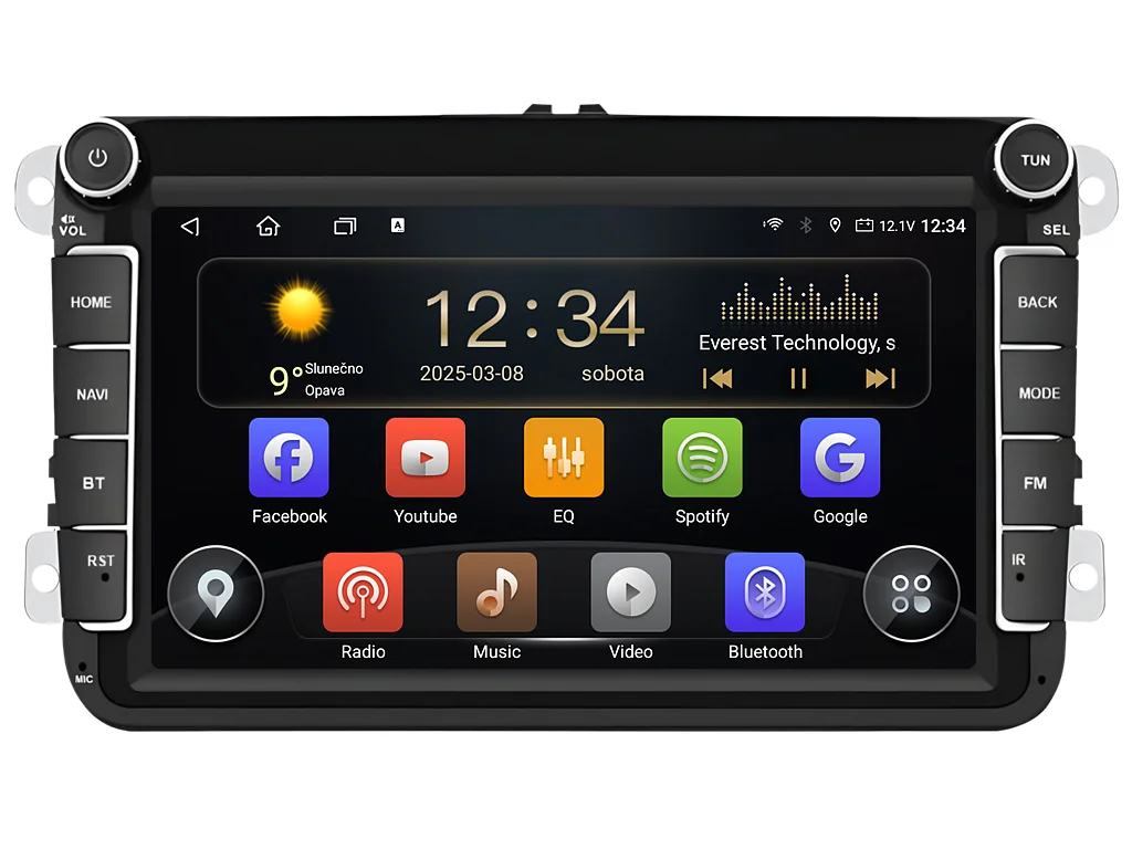 ISUDAR 2DIN AUTORÁDIO VW0803F ANDROID S GPS
