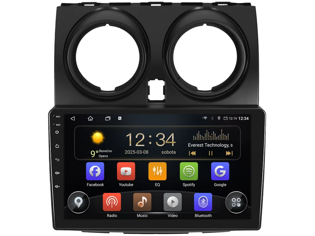 ISUDAR 2DIN AUTORÁDIO T72-IEV162 ANDROID, NISSAN QASHQAI I