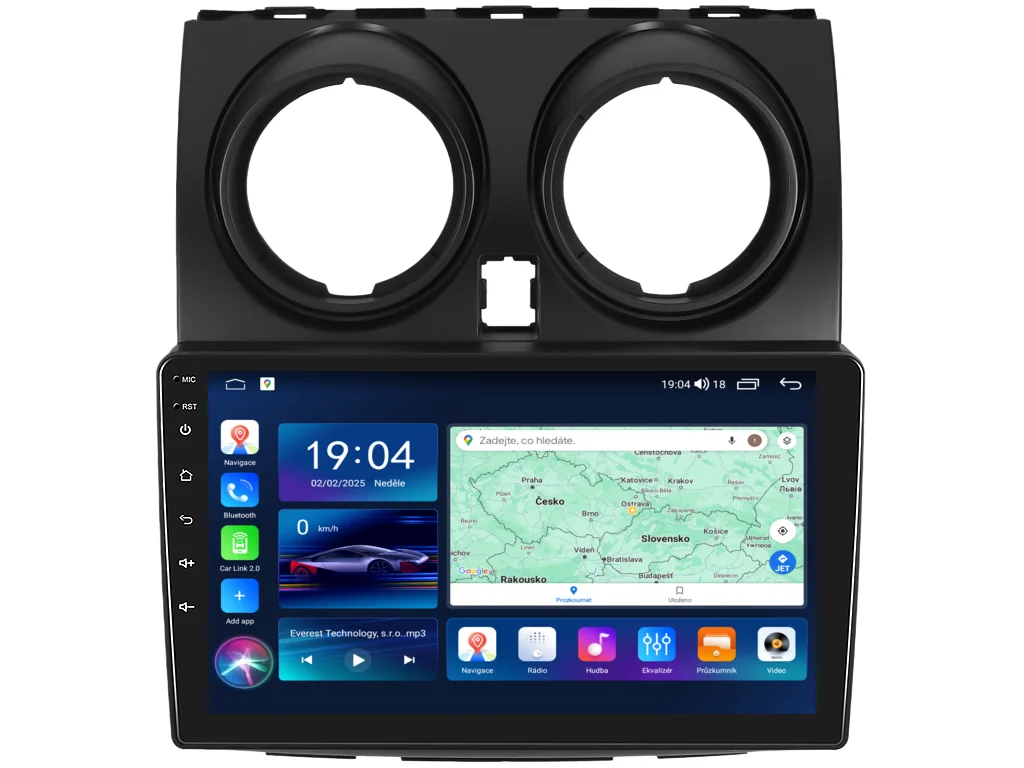 EVEREST 2DIN AUTORÁDIO EVT80 ANDROID, NISSAN QASHQAI I