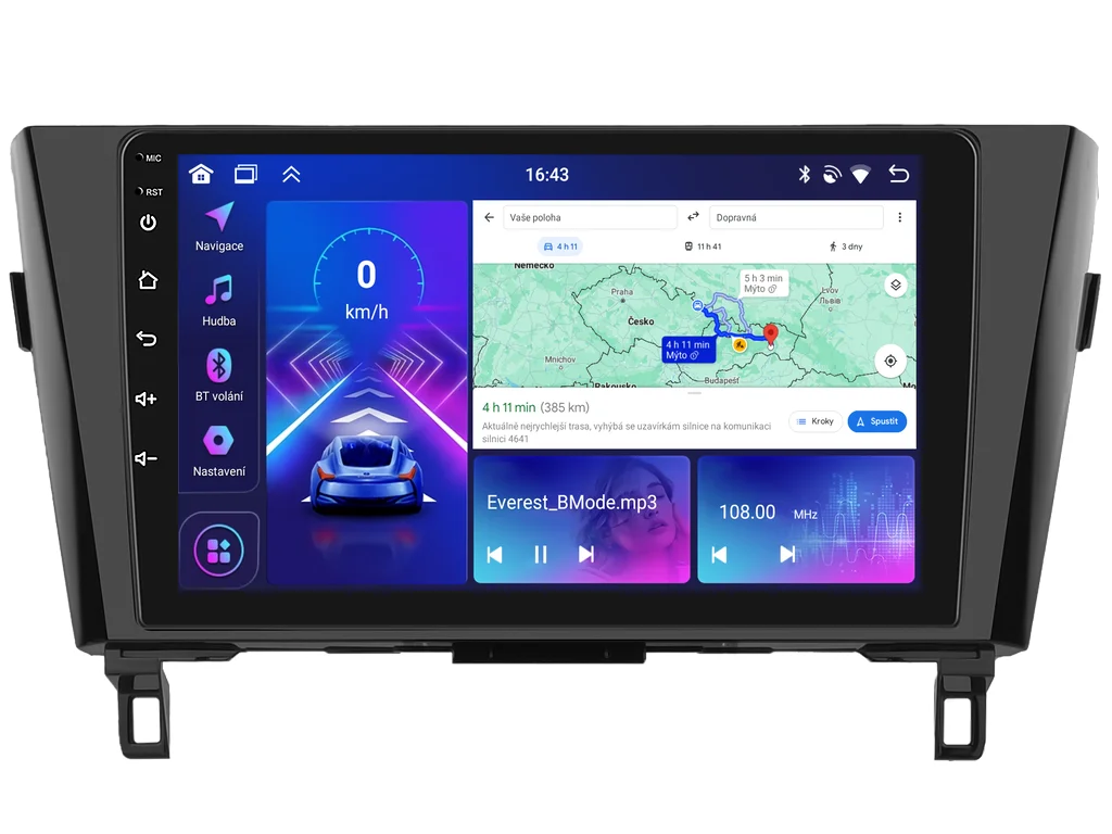 BMODE 2DIN AUTORÁDIO BEX84 ANDROID, NISSAN QASHQAI II / X-TRAIL III