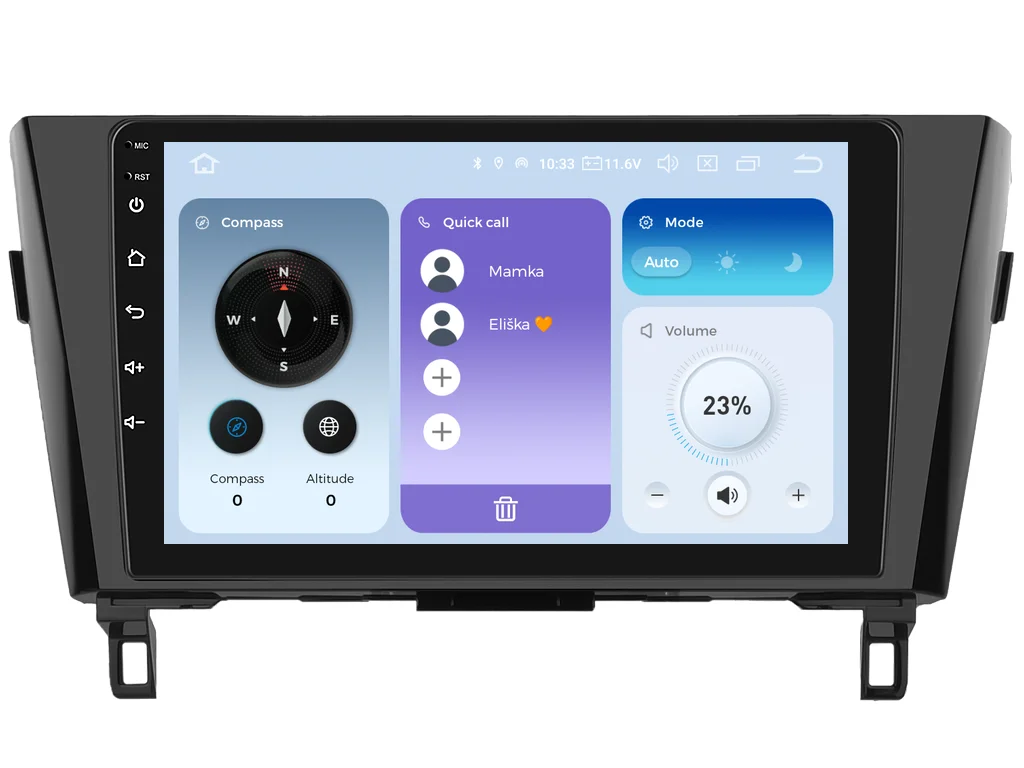 XTRONS 2DIN AUTORÁDIO IQP-XEV83 ANDROID, NISSAN QASHQAI II / X-TRAIL III