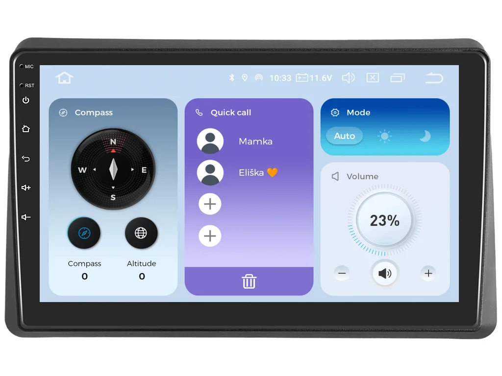 XTRONS 2DIN AUTORÁDIO IQP-XEV208 ANDROID, RENAULT MASTER III, OPEL MOVANO B, NISSAN NV400