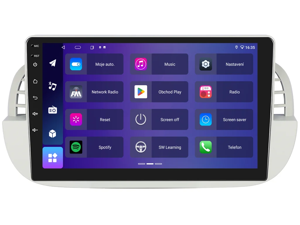 ISUDAR 2DIN AUTORÁDIO T68B-IEV212 ANDROID, FIAT 500