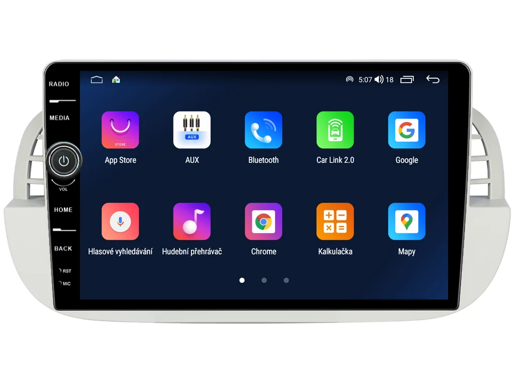 EVEREST 2DIN AUTORÁDIO EVE212 ANDROID, FIAT 500