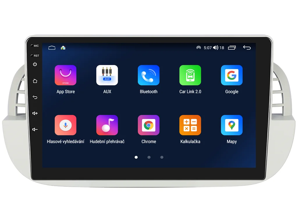 EVEREST 2DIN AUTORÁDIO EVT212 ANDROID, FIAT 500