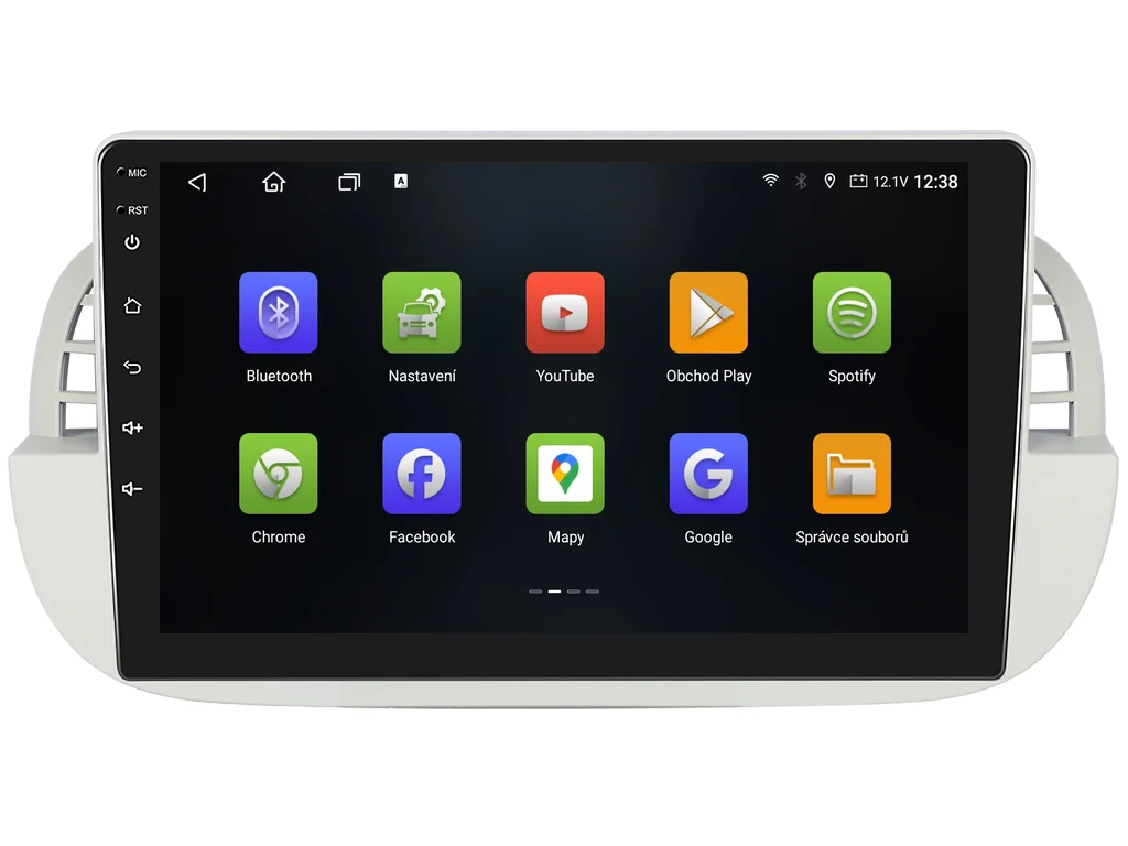 ISUDAR 2DIN AUTORÁDIO T75-IEV212 ANDROID, FIAT 500