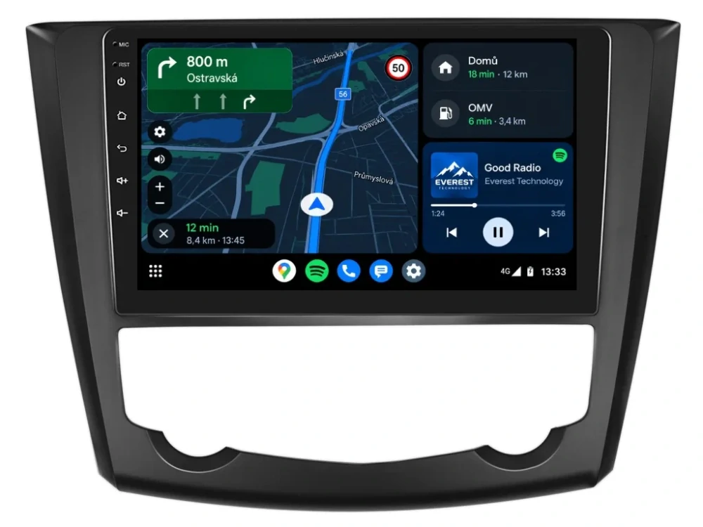 ISUDAR 2DIN AUTORÁDIO Q74X-IEV109 ANDROID, RENAULT KADJAR