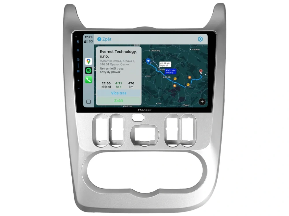 PIONEER 2DIN AUTORÁDIO SPH-PF97BT, DACIA LOGAN I, SANDERO I