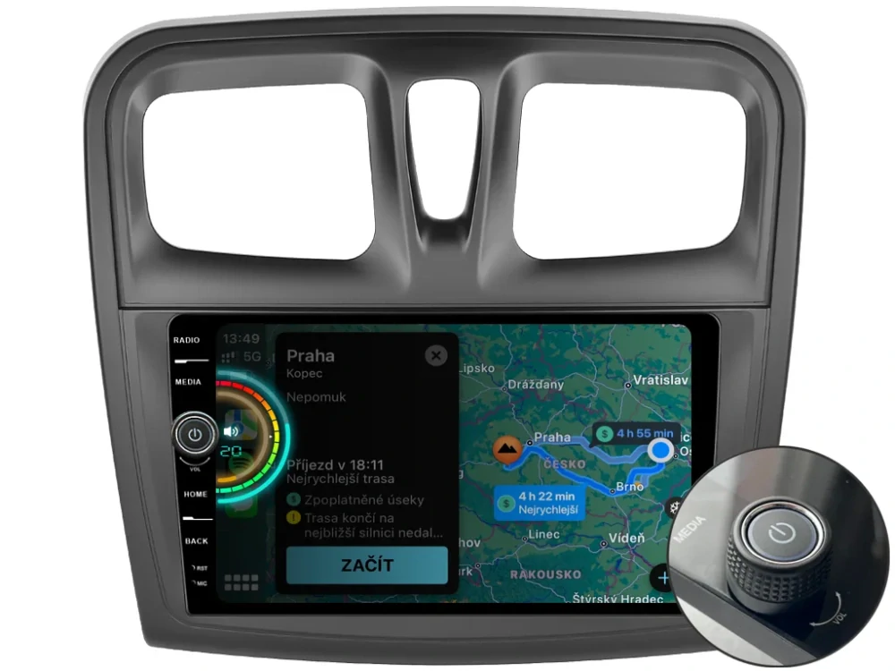 EVEREST 2DIN AUTORÁDIO EVE78 ANDROID, DACIA LOGAN II, SANDERO II S HRANATÝMI PRŮDUCHY