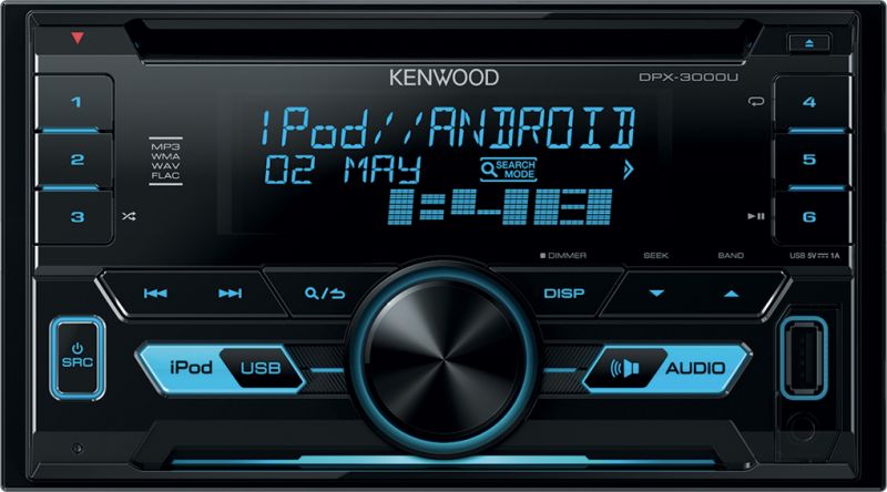 AUTORÁDIO KENWOOD DPX-3000U CD/MP3 PŘEHRÁVAČ S USB, AUX, MP3, WMA