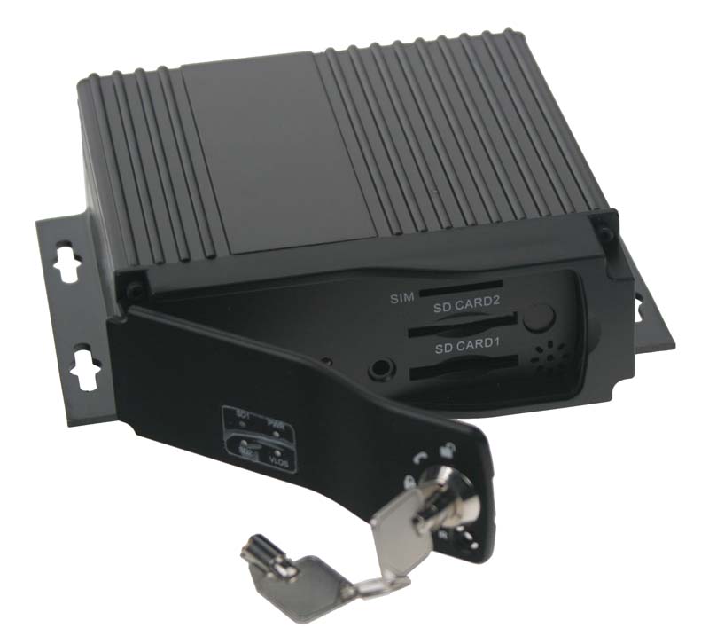 ČERNÁ SKŘÍNKA DVRB4C-1 PRO ZÁZNAM OZRAZU ZE 4 KAMER, GPS, 1X SLOT SD