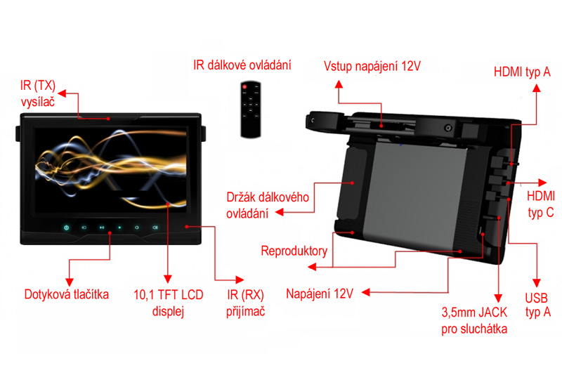 NEXT BASE UNO CINEMA PRO - MULTIMEDIÁLNÍ MONITOR