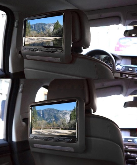 DVD/SD/USB/HDMI MONITOR 9" S DRŽÁKEM NA OPĚRKU ČERNÝ