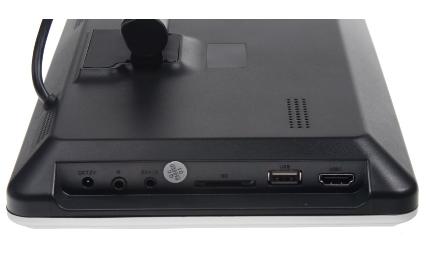 SD/USB/HDMI MONITOR 10,1" S DRŽÁKEM NA OPĚRKU, DOTYKOVÁ OBRAZOVKA, ČESKÉ MENU, STŘÍBRNÝ