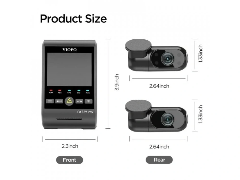 VIOFO A229 Pro 3CH - Kamera do auta