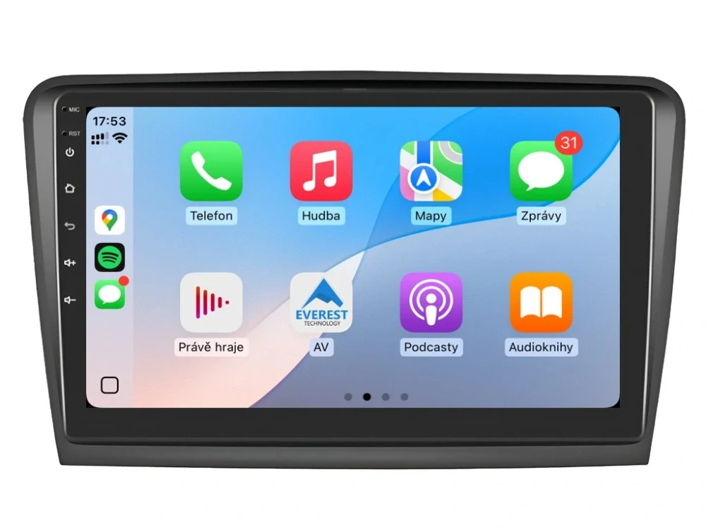 ISUDAR 2DIN AUTORÁDIO T72-IEV03 ANDROID, ŠKODA SUPERB II