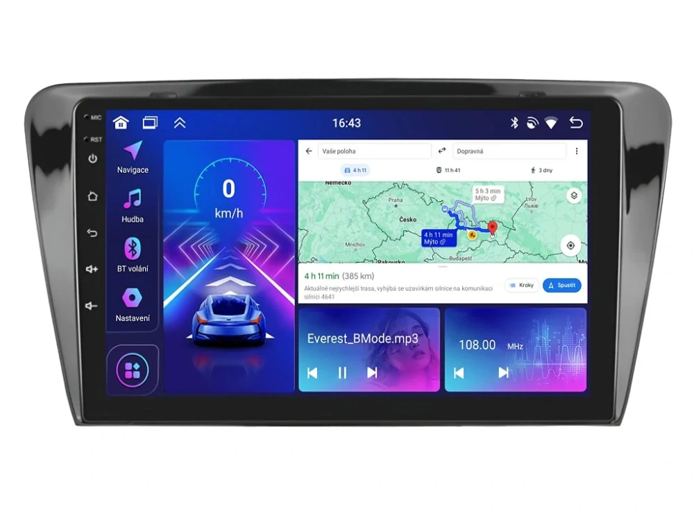 BMODE 2DIN AUTORÁDIO BEV04 ANDROID, ŠKODA OCTAVIA III
