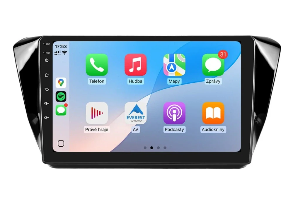 ISUDAR 2DIN AUTORÁDIO T72-IEV41 ANDROID, ŠKODA SUPERB III