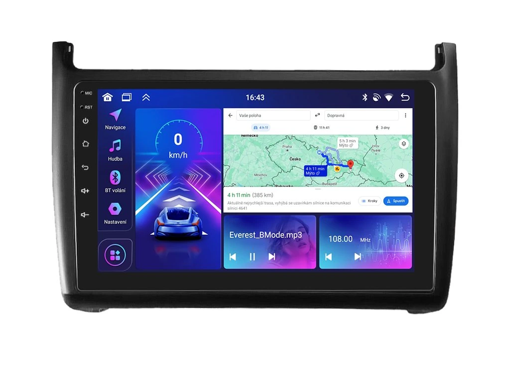 BMODE 2DIN AUTORÁDIO BEV08 ANDROID, VOLKSWAGEN POLO