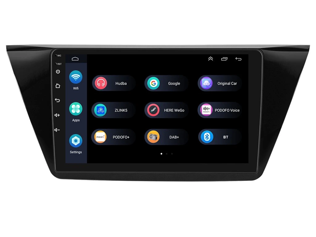 PODOFO 2DIN AUTORÁDIO PEV13 ANDROID, VOLKSWAGEN TOURAN II