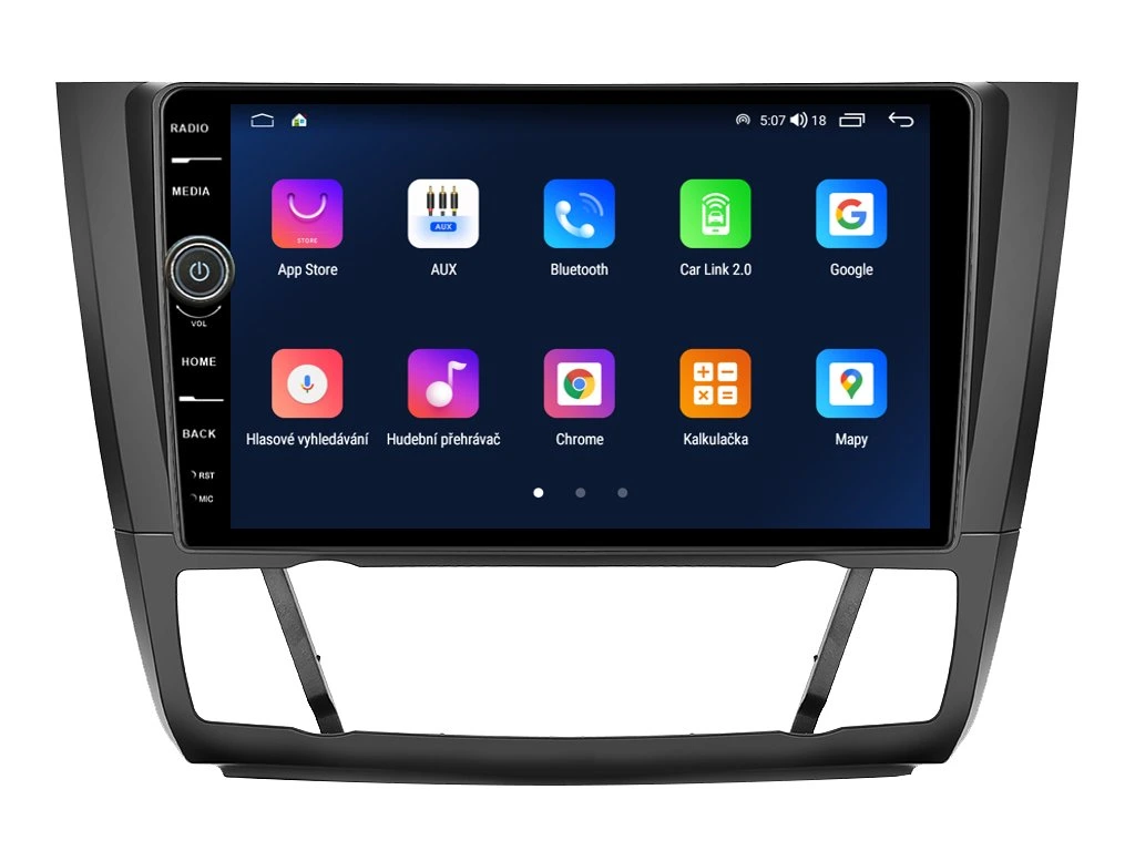 EVEREST 2DIN AUTORÁDIO EVE19 ANDROID, BMW E81 / E82 / E87 / E88 S AUTOMATICKOU KLIMATIZACÍ