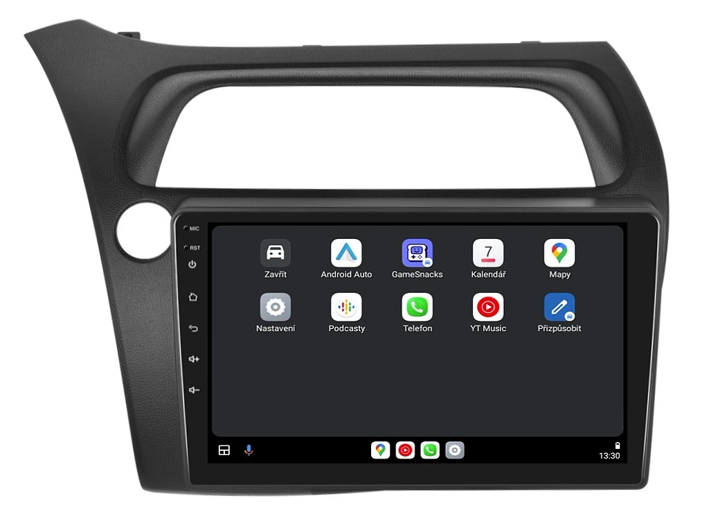 ISUDAR 2DIN AUTORÁDIO T75-IEV90 ANDROID, HONDA CIVIC 8G