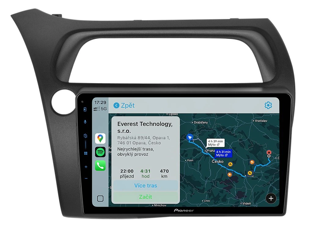 PIONEER 2DIN AUTORÁDIO SPH-PF97BT, HONDA CIVIC 8G