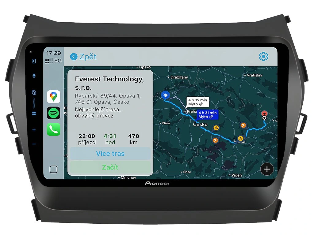 PIONEER 2DIN AUTORÁDIO SPH-PF97BT, HYUNDAI SANTA FE IX45