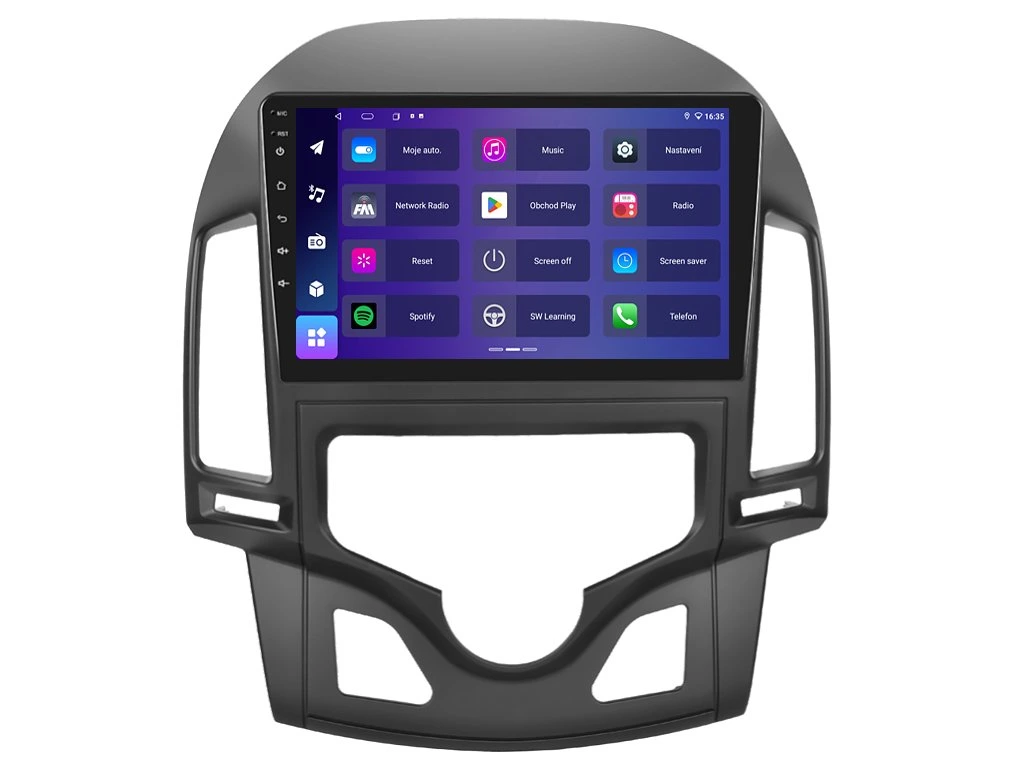 ISUDAR 2DIN AUTORÁDIO T68B-IEV42 ANDROID, HYUNDAI I30 S AUTOMATICKOU KLIMATIZACÍ