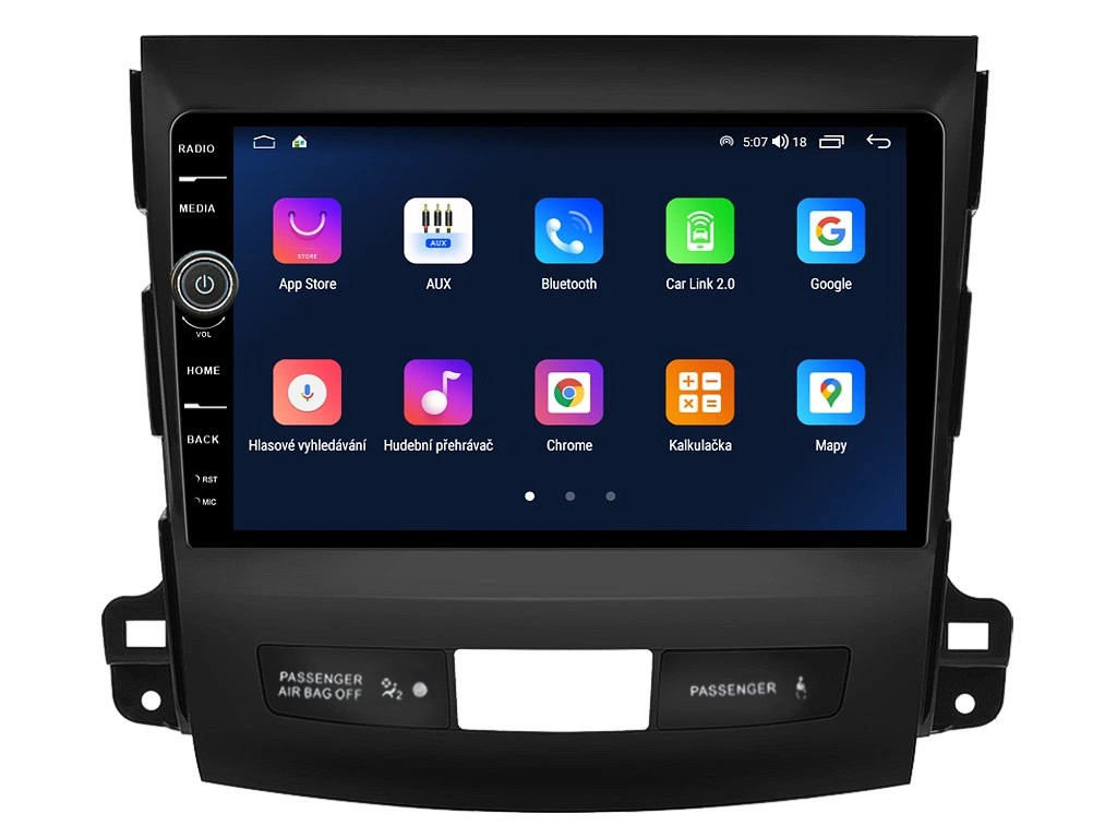 EVEREST 2DIN AUTORÁDIO EVE37 ANDROID, MITSUBISHI OUTLANDER II / CITROEN C-CROSSER / PEUGEOT 4007