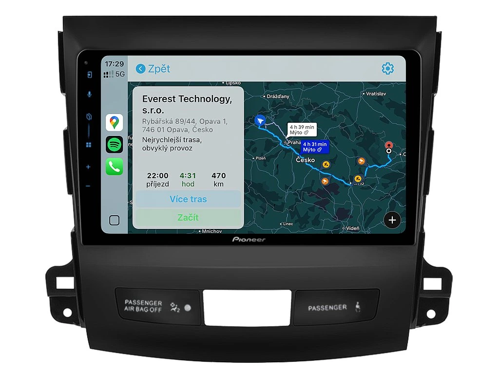PIONEER 2DIN AUTORÁDIO SPH-PF97BT, MITSUBISHI OUTLANDER II / CITROEN C-CROSSER / PEUGEOT 4007
