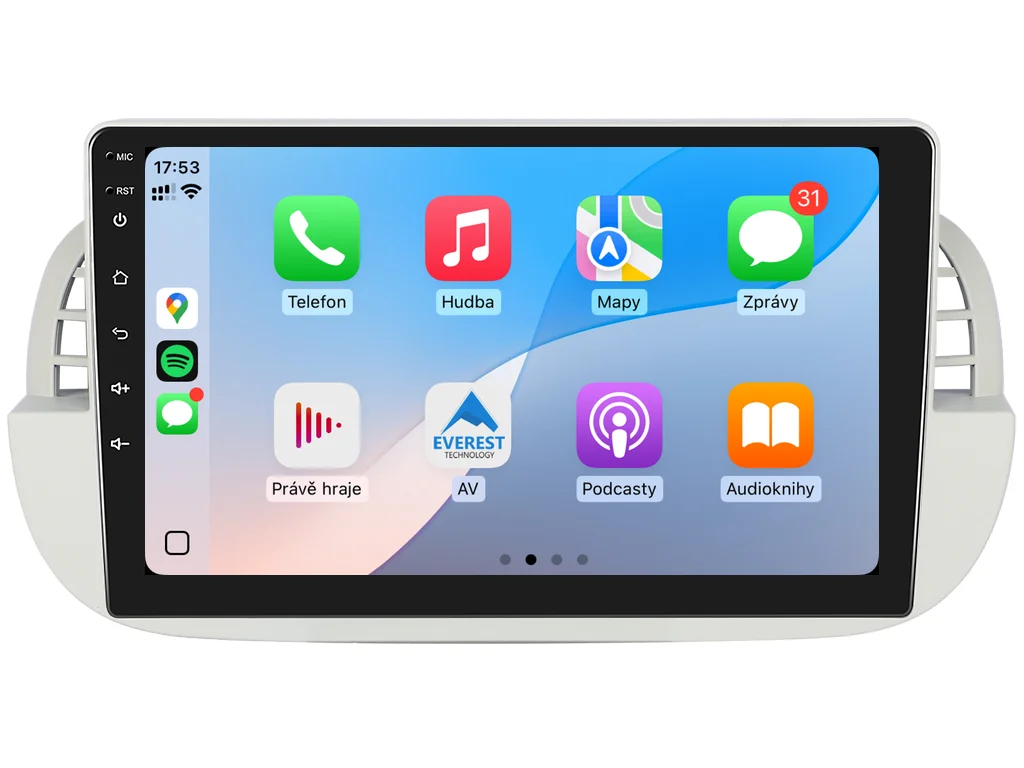 ISUDAR 2DIN AUTORÁDIO T68B-IEV212 ANDROID, FIAT 500