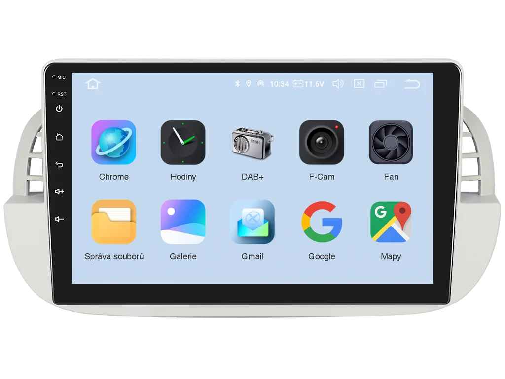 XTRONS 2DIN AUTORÁDIO IQP-XEV212 ANDROID, FIAT 500
