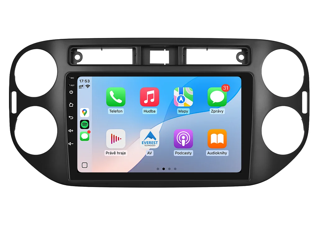 ISUDAR 2DIN AUTORÁDIO T75-IEV131 ANDROID, VOLKSWAGEN TIGUAN I