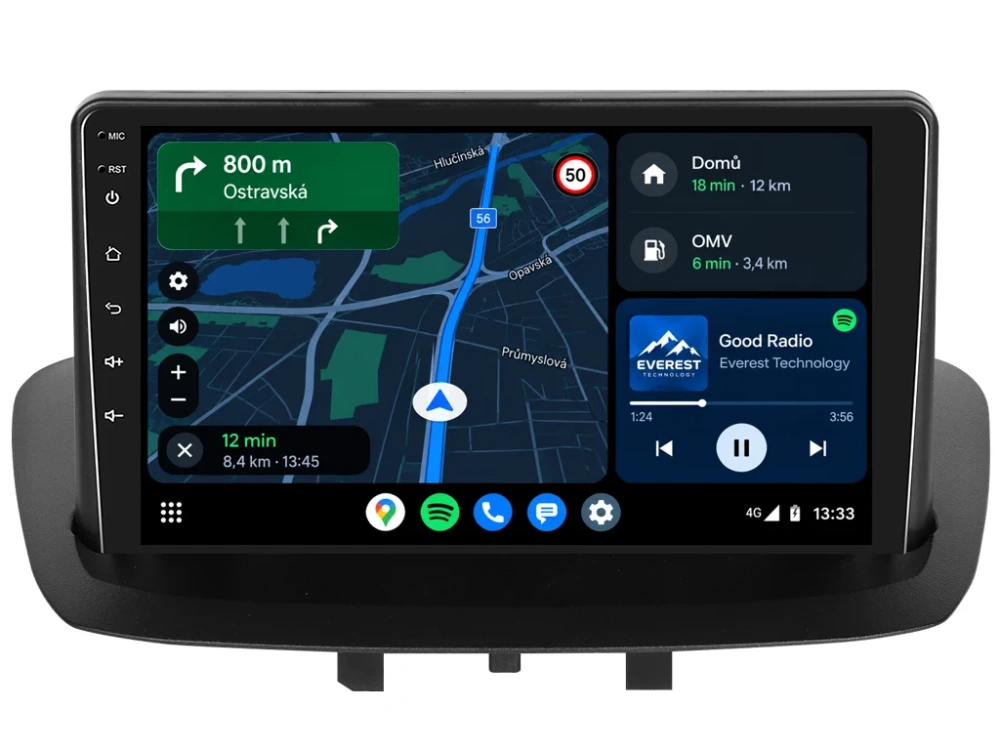 ISUDAR 2DIN AUTORÁDIO Q74X-IEV217 ANDROID, RENAULT MEGANE III / RENAULT FLUENCE
