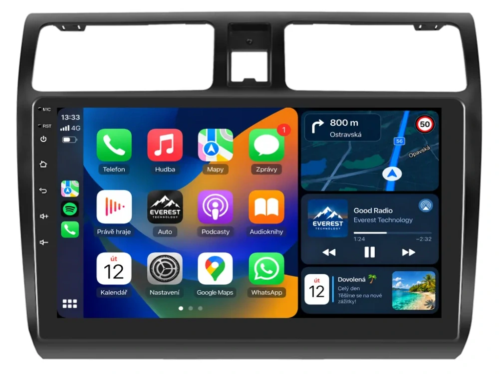 ISUDAR 2DIN AUTORÁDIO Q74X-IEV73 ANDROID, SUZUKI SWIFT I (GEN 3)