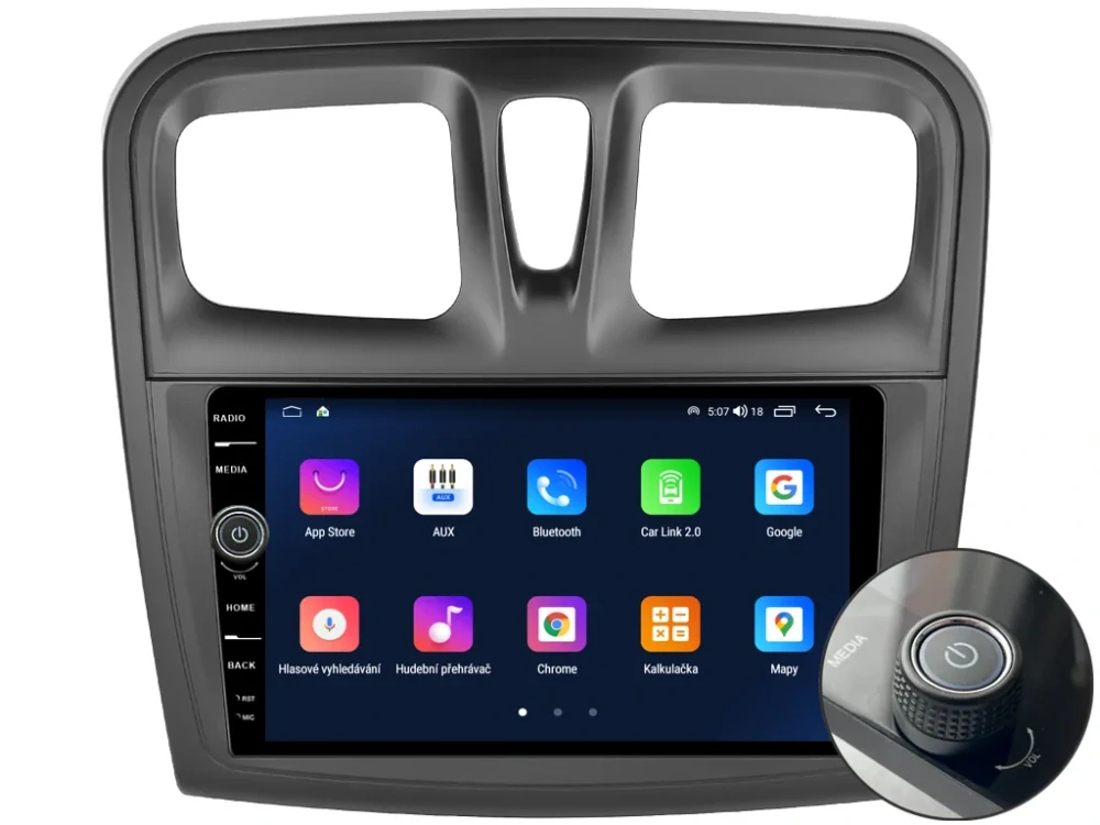 EVEREST 2DIN AUTORÁDIO EVE78 ANDROID, DACIA LOGAN II, SANDERO II S HRANATÝMI PRŮDUCHY