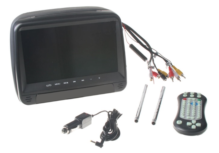 DVD/SD/USB MONITOR 9" V ČERNÉ OPĚRCE