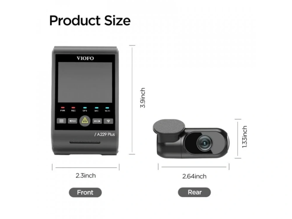 VIOFO A229 PLUS 2CH - Kamera do auta