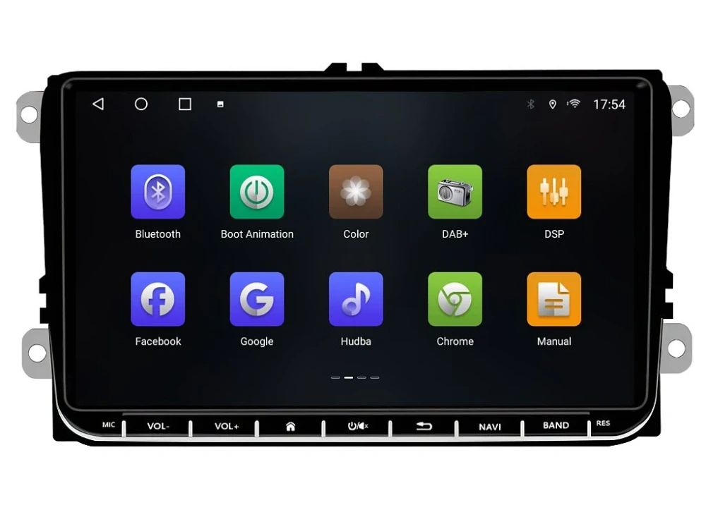 ISUDAR 2DIN AUTORÁDIO T72-VW0907 ANDROID S GPS
