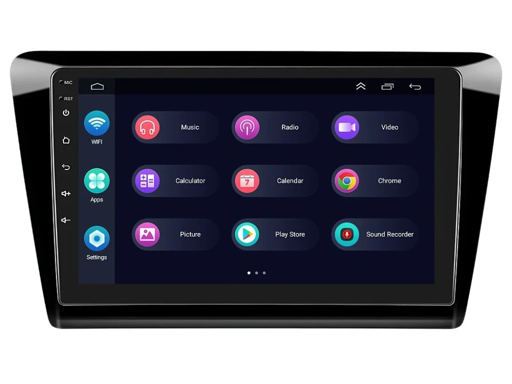 PODOFO 2DIN AUTORÁDIO PEV23 ANDROID, ŠKODA RAPID