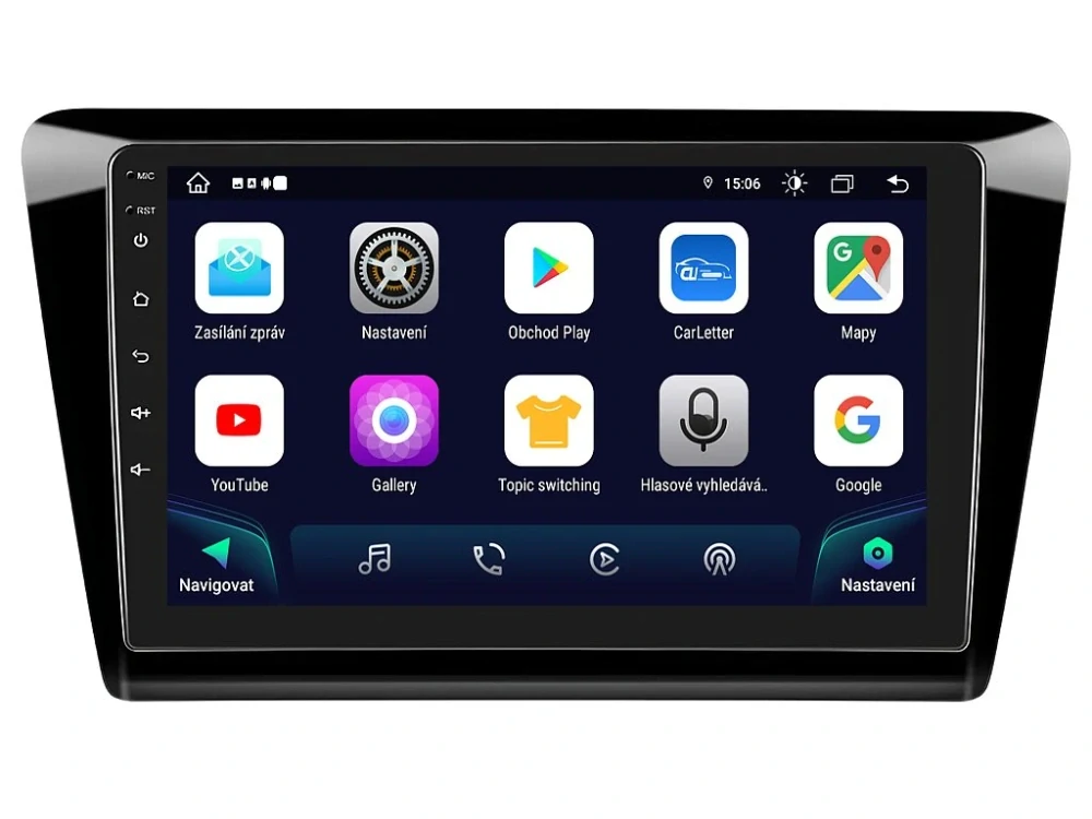 PODOFO 2DIN AUTORÁDIO PEV04 ANDROID, ŠKODA SUPERB II
