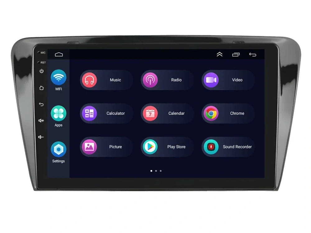 PODOFO 2DIN AUTORÁDIO PEV06 ANDROID, ŠKODA OCTAVIA III