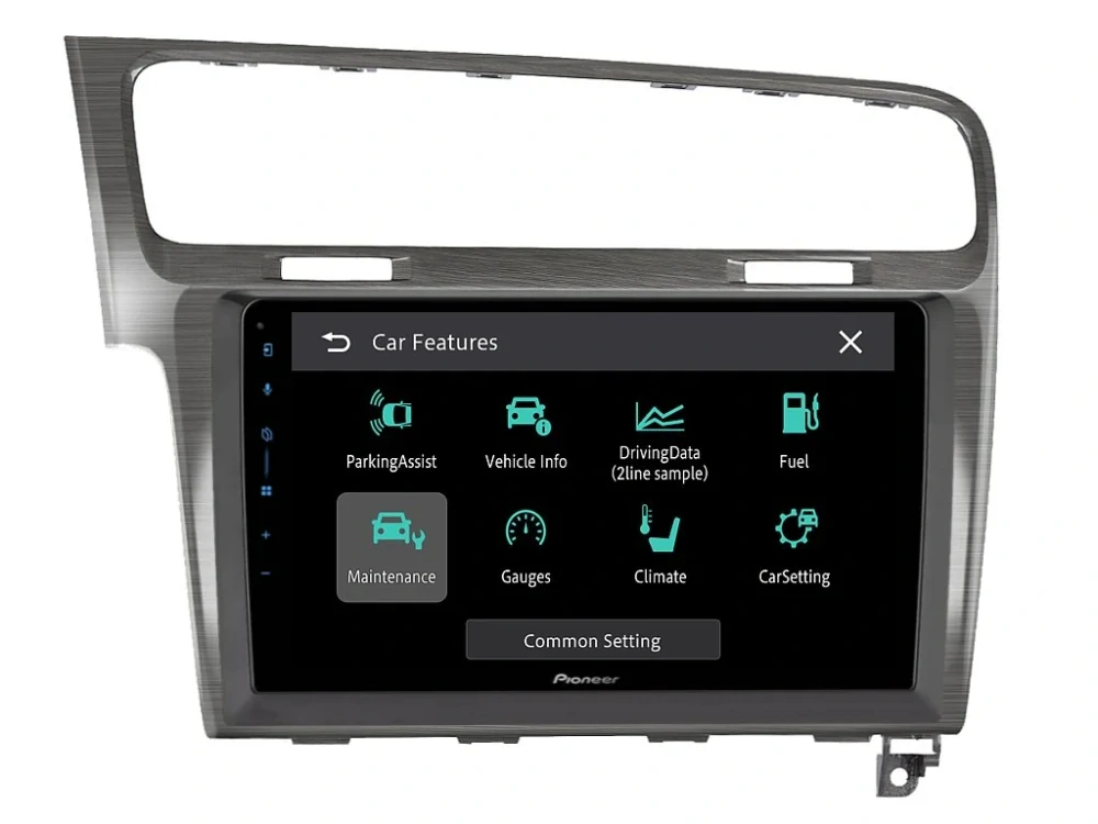 PIONEER 2DIN AUTORÁDIO SPH-PF97BT, VOLKSWAGEN GOLF VII