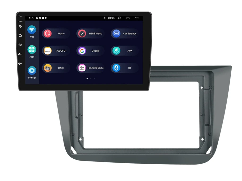 PODOFO 2DIN AUTORÁDIO PEV10 ANDROID, SEAT ALTEA / TOLEDO